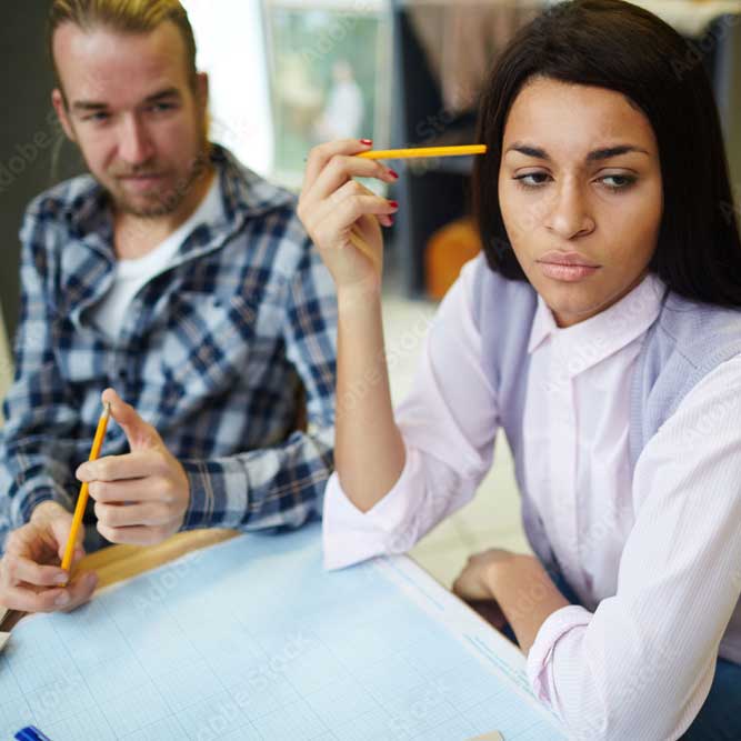 students at a desk